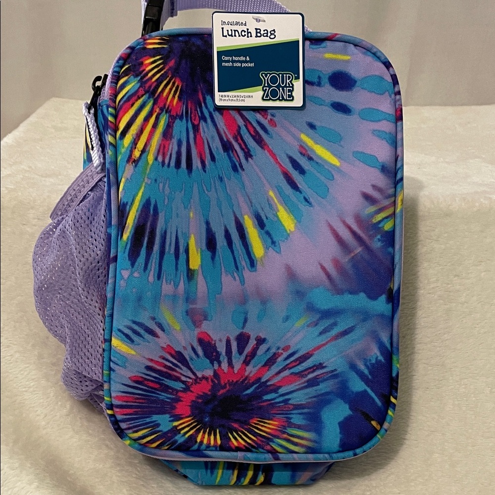 Your Zone Kids Tie-Dye Lunch Bag - Blue and Purple